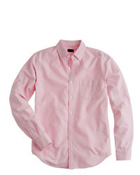 Розовая рубашка с длинным рукавом