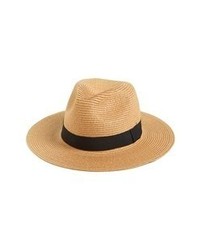 Светло-коричневая соломенная шляпа