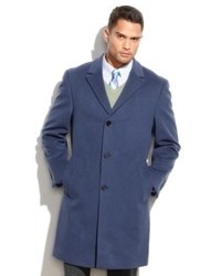 Синее длинное пальто