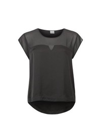 Темно-серая блуза с коротким рукавом