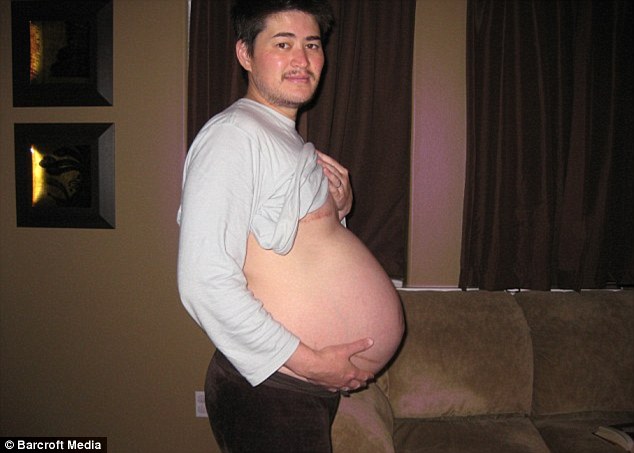 In the past 12 months 54 Australian men have given birth. Pictured here is Thomas Beatie, the first male ever to have a baby